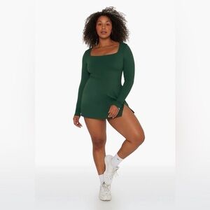 SET Active Forest Green Long Sleeve Dress